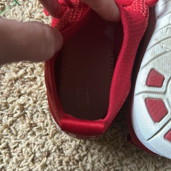 FitFlop | UBERKNIT Red HI-TOP Slip On Lace Up Sneakers | 7 - Picture 6 of 8